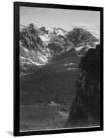 View Of Snow-Capped Mt Timbered Area Below "In Rocky Mountain National Park" Colorado 1933-1942-Ansel Adams-Framed Art Print