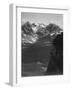 View Of Snow-Capped Mt Timbered Area Below "In Rocky Mountain National Park" Colorado 1933-1942-Ansel Adams-Framed Art Print