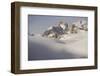 View of snow covered mountain range, Pale di San Martino, Dolomites, Italian Alps-Fabio Pupin-Framed Photographic Print