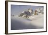 View of snow covered mountain range, Pale di San Martino, Dolomites, Italian Alps-Fabio Pupin-Framed Photographic Print