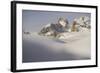 View of snow covered mountain range, Pale di San Martino, Dolomites, Italian Alps-Fabio Pupin-Framed Photographic Print