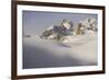 View of snow covered mountain range, Pale di San Martino, Dolomites, Italian Alps-Fabio Pupin-Framed Photographic Print