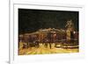 View of Snow Falling at Charing Cross at Night, C1851-null-Framed Giclee Print