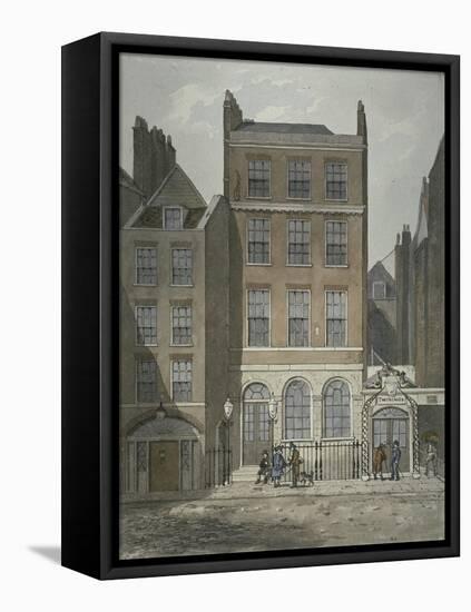 View of Snow's Banking House and Twining's Tea Merchants, Strand, Westminster, C.1810-George Shepherd-Framed Stretched Canvas