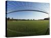 View of Soccer Field Through Goal-Steven Sutton-Stretched Canvas