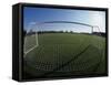 View of Soccer Field Through Goal-Steven Sutton-Framed Stretched Canvas