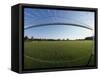 View of Soccer Field Through Goal-Steven Sutton-Framed Stretched Canvas