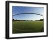 View of Soccer Field Through Goal-Steven Sutton-Framed Photographic Print