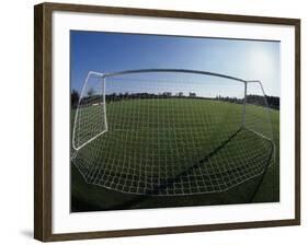 View of Soccer Field Through Goal-Steven Sutton-Framed Photographic Print