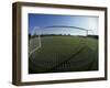 View of Soccer Field Through Goal-Steven Sutton-Framed Photographic Print