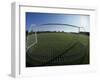 View of Soccer Field Through Goal-Steven Sutton-Framed Photographic Print