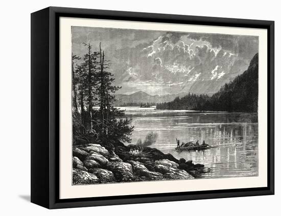 View of Sooke Lake, Vancouver Island-null-Framed Stretched Canvas