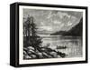 View of Sooke Lake, Vancouver Island-null-Framed Stretched Canvas