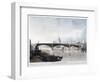 View of 'Southwark Iron Bridge' from Bankside, London, 1819-Thomas Sutherland-Framed Giclee Print