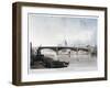 View of 'Southwark Iron Bridge' from Bankside, London, 1819-Thomas Sutherland-Framed Giclee Print