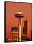 View of Space Needle and Seattle Buildings, Seattle, Washington, USA-Stuart Westmorland-Framed Stretched Canvas