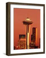 View of Space Needle and Seattle Buildings, Seattle, Washington, USA-Stuart Westmorland-Framed Photographic Print