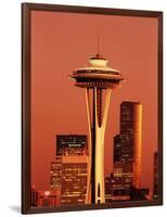 View of Space Needle and Seattle Buildings, Seattle, Washington, USA-Stuart Westmorland-Framed Photographic Print