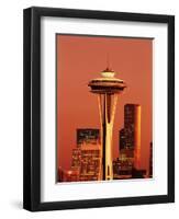 View of Space Needle and Seattle Buildings, Seattle, Washington, USA-Stuart Westmorland-Framed Photographic Print