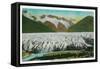View of Spencer Glacier, Near Seward, Alaska - Spencer Glacier, AK-Lantern Press-Framed Stretched Canvas