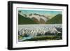 View of Spencer Glacier, Near Seward, Alaska - Spencer Glacier, AK-Lantern Press-Framed Art Print