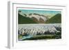 View of Spencer Glacier, Near Seward, Alaska - Spencer Glacier, AK-Lantern Press-Framed Art Print