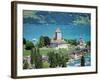 View of Spiez Over Lake Thun, Swiss Lakes, Switzerland-Simon Harris-Framed Photographic Print