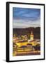 View of Spoleto at Dusk, Umbria, Italy-Ian Trower-Framed Photographic Print