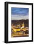 View of Spoleto at Dusk, Umbria, Italy-Ian Trower-Framed Photographic Print