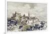 View of Spoleto, Illustration from 'History of Rome' by Victor Duruy, Published 1884-Charles Barbant-Framed Giclee Print