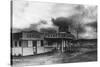 View of Springer's Hot Springs Texaco Station - Fernley, NV-Lantern Press-Stretched Canvas