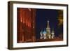 View of St Basil's Cathedral from Manezh Square.-Jon Hicks-Framed Photographic Print