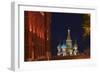 View of St Basil's Cathedral from Manezh Square.-Jon Hicks-Framed Photographic Print