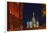 View of St Basil's Cathedral from Manezh Square.-Jon Hicks-Framed Photographic Print