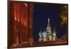 View of St Basil's Cathedral from Manezh Square.-Jon Hicks-Framed Photographic Print