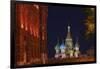 View of St Basil's Cathedral from Manezh Square.-Jon Hicks-Framed Photographic Print