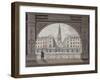 View of St Bride's Church, Fleet Street, Through an Archway, City of London, 1820-null-Framed Giclee Print