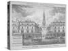 View of St Bride's Church, Fleet Street, Through St Bride Avenue, City of London, 1830-null-Stretched Canvas