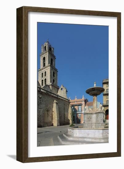 View of St Francis Square and Basilica of St Francis of Assisi-null-Framed Giclee Print