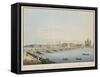 View of St. Isaac's Bridge, the Admiralty and the Winter Palace, St. Petersburg-Christian Gottlob Hammer-Framed Stretched Canvas