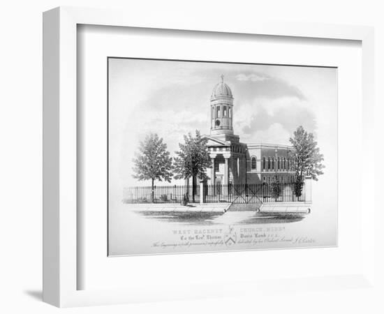 View of St James' Church, West Hackney, London, C1825-James Carter-Framed Giclee Print