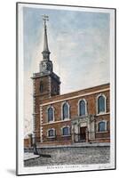 View of St James's Church, Piccadilly from Jermyn Street, London, 1806-Frederick Nash-Mounted Giclee Print