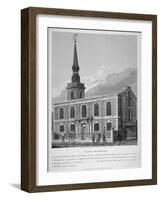 View of St James's Church, Piccadilly from Jermyn Street, London, 1814-Joseph Skelton-Framed Giclee Print