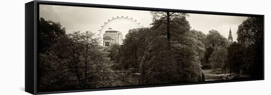 View of St James's Park Lake and Big Ben - London - UK - England - United Kingdom - Europe-Philippe Hugonnard-Framed Stretched Canvas