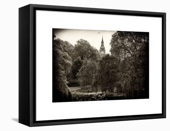 View of St James's Park Lake and Big Ben - London - UK - England - United Kingdom - Europe-Philippe Hugonnard-Framed Stretched Canvas