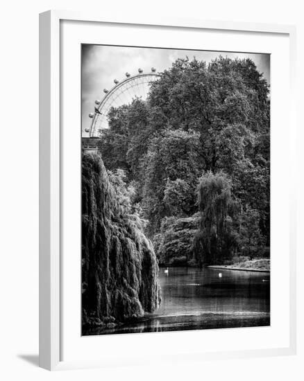 View of St James's Park Lake and the Millennium Wheel - London - England - United Kingdom-Philippe Hugonnard-Framed Photographic Print