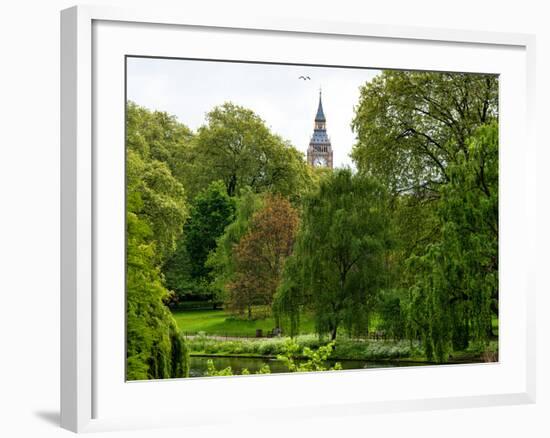 View of St James's Park Lake with Big Ben - London - UK - England - United Kingdom - Europe-Philippe Hugonnard-Framed Photographic Print