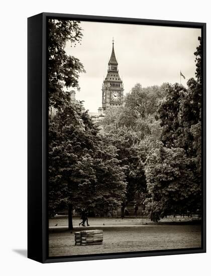 View of St James's Park with Big Ben - London - UK - England - United Kingdom - Europe-Philippe Hugonnard-Framed Stretched Canvas