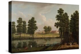 View of St. James's Park with Westminster Abbey Beyond-John Inigo Richards-Stretched Canvas