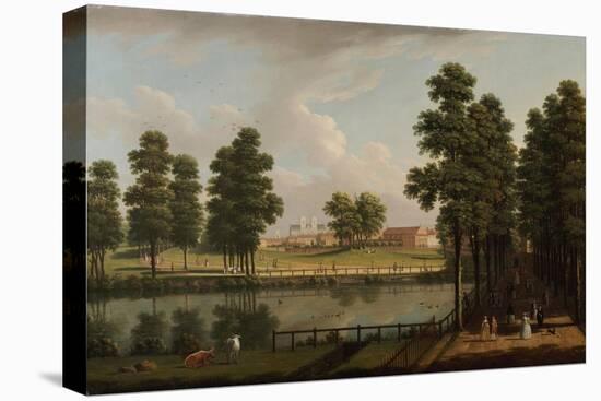 View of St. James's Park with Westminster Abbey Beyond-John Inigo Richards-Stretched Canvas
